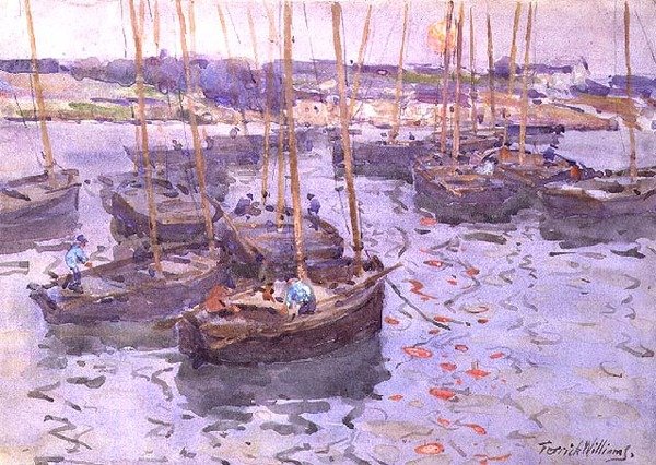Boten in de haven door Terrick Williams