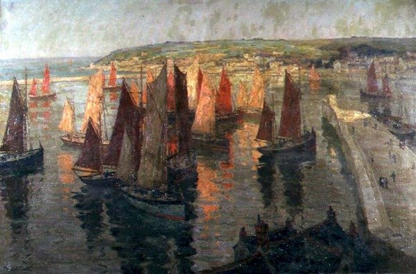 Rood en goud, Brixham door Terrick Williams