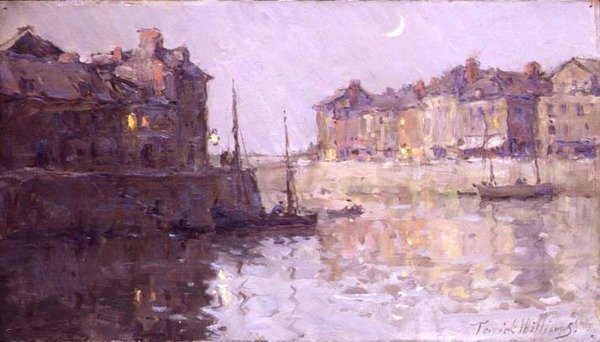 Schemering, St. Valery en Caux, Normandië door Terrick Williams