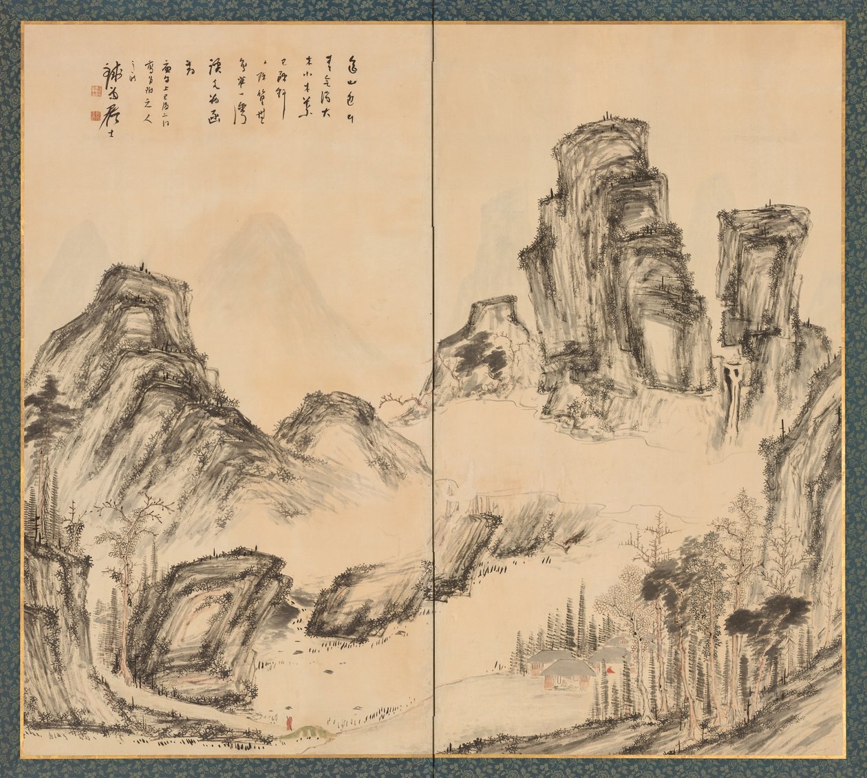 Landschap door Tessai Tomioka
