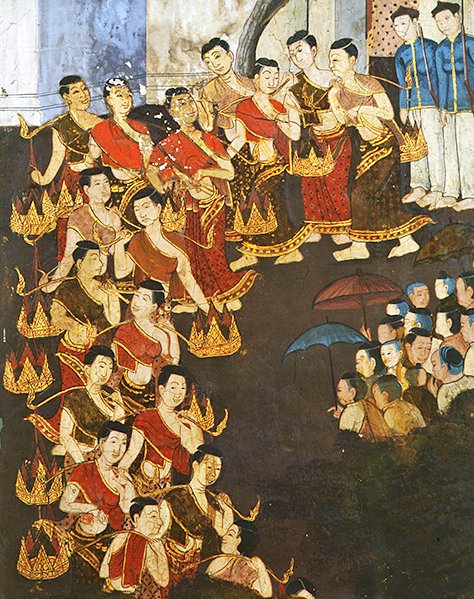 Groep jonge meisjes door Thai School