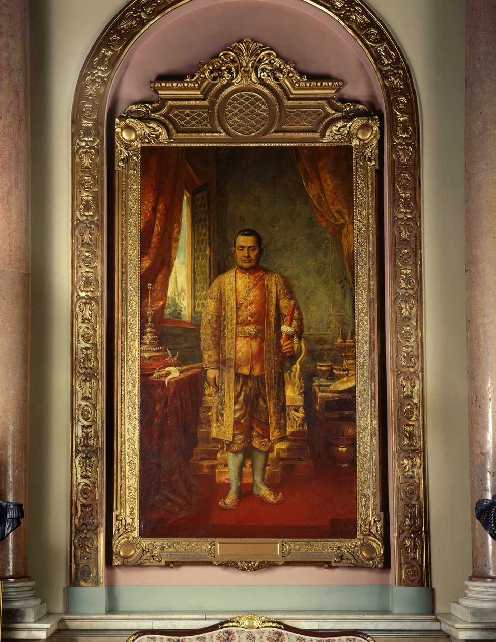 Portret van Koning Jessadabodindra door Thai School