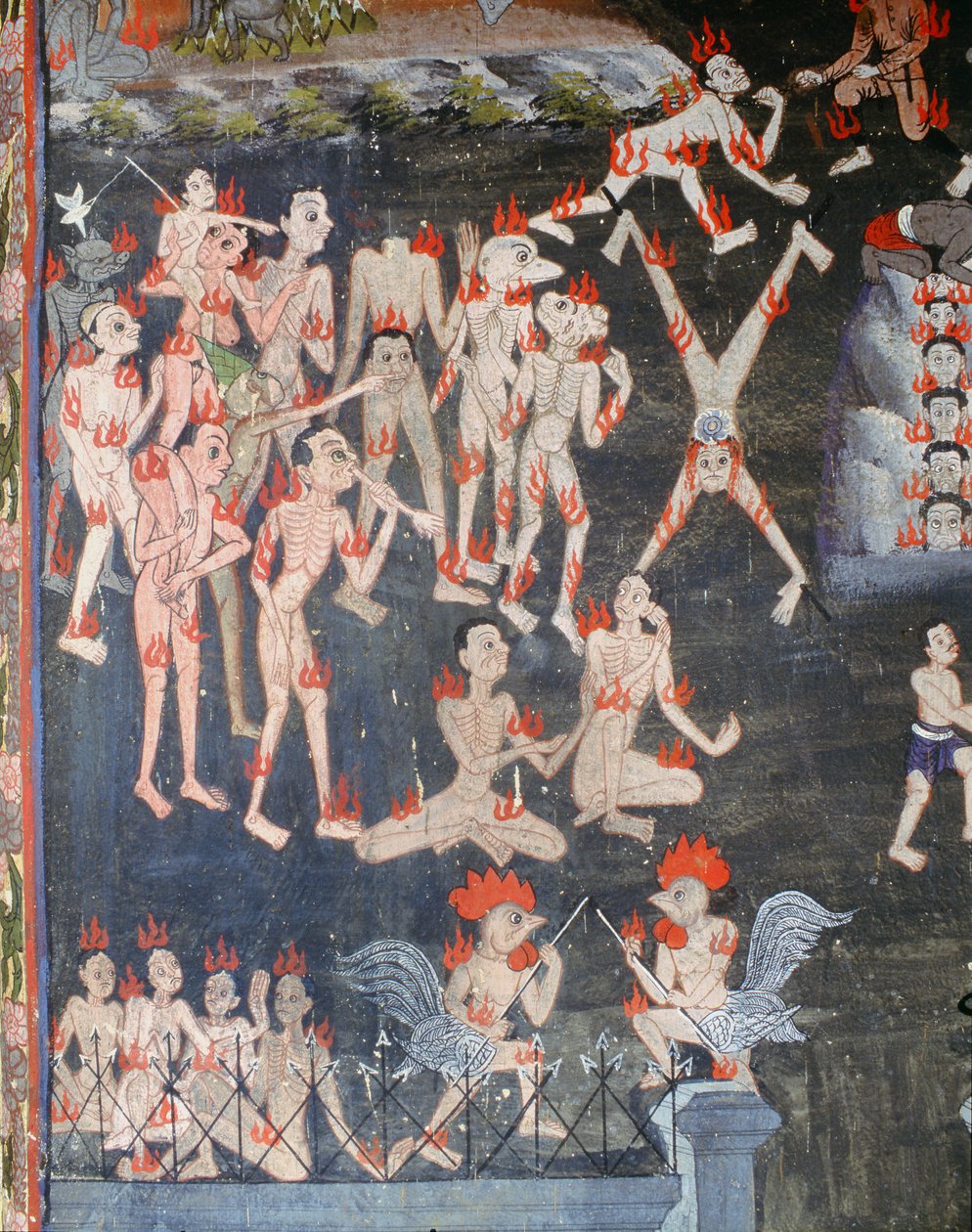 Scène van een inferno door Thai School