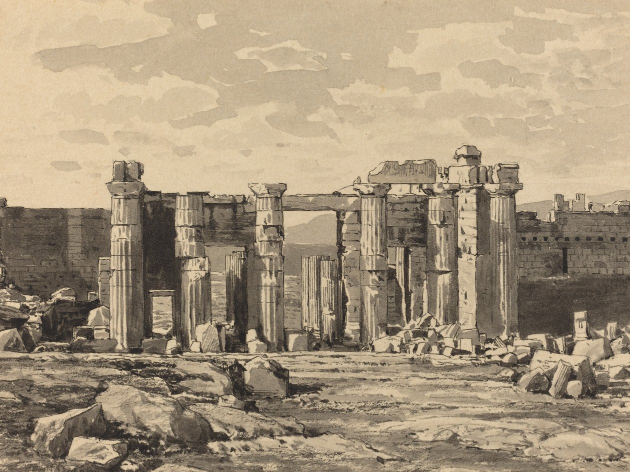 De Propylaeum vanuit het Oosten, 1890 door Themistocles von Eckenbrecher