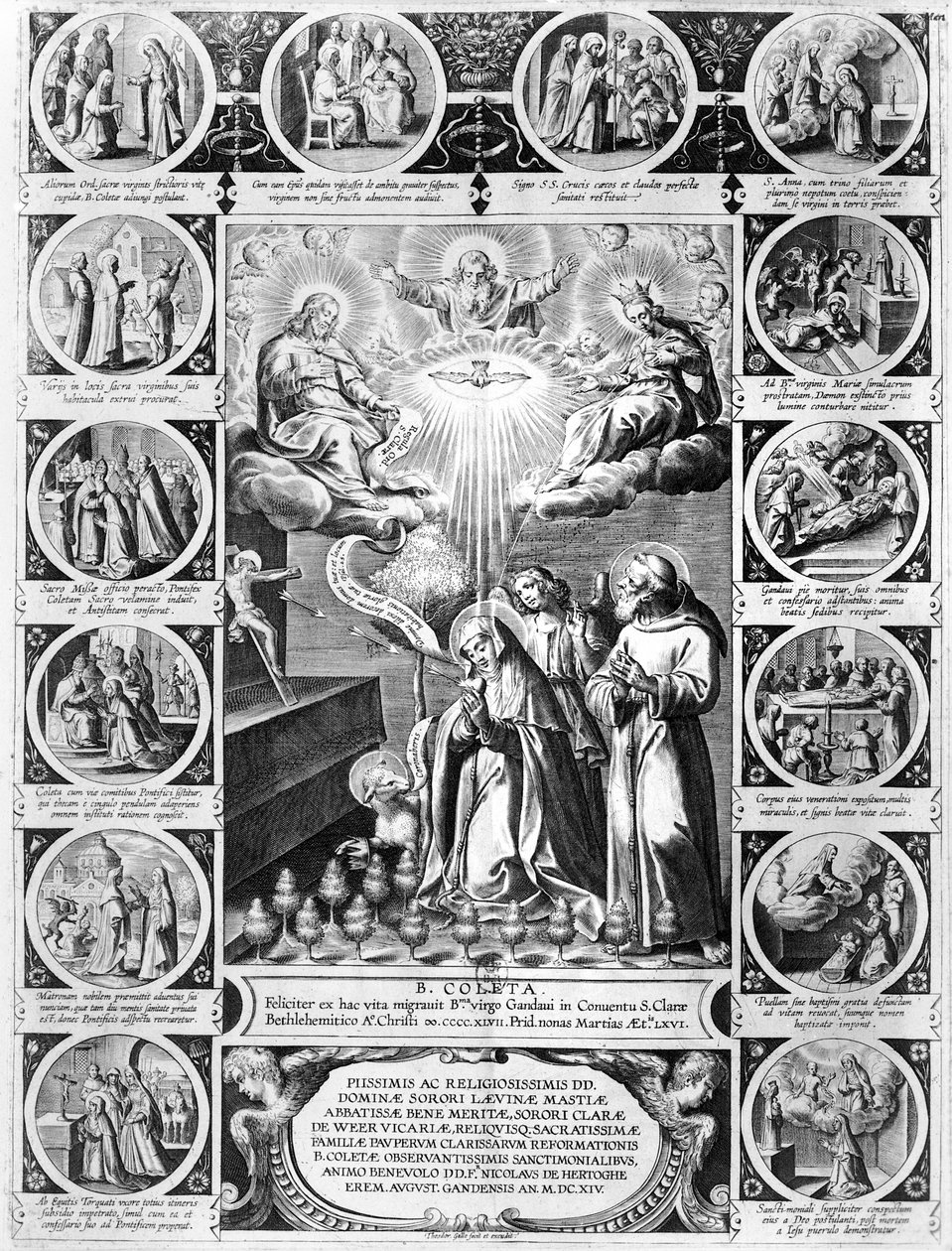 Scènes uit het leven van St. Colette (1381-1447) door Theodor Galle