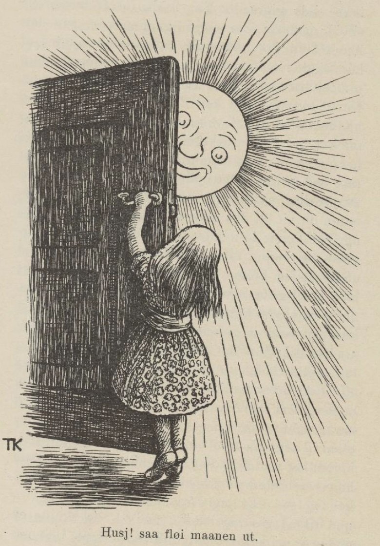 De Maagd Maria als peetmoeder door Theodor Kittelsen