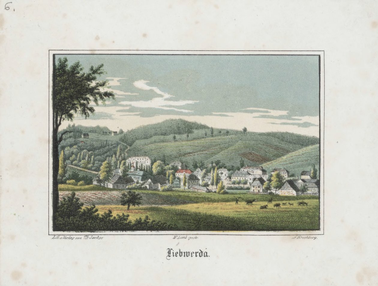 Liebwerda gezien vanuit Friedrichsruh door Theodor Sachse