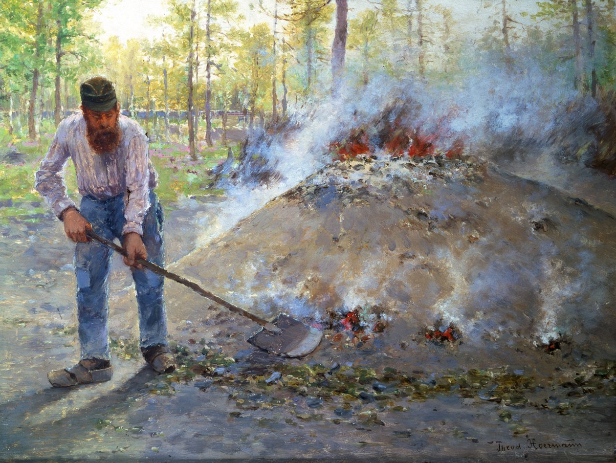 In de bossen van Fontainebleau door Theodor von Hormann