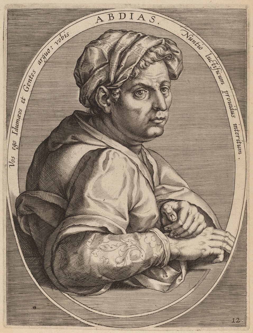 Abdias door Theodor Galle after Jan van der Straet