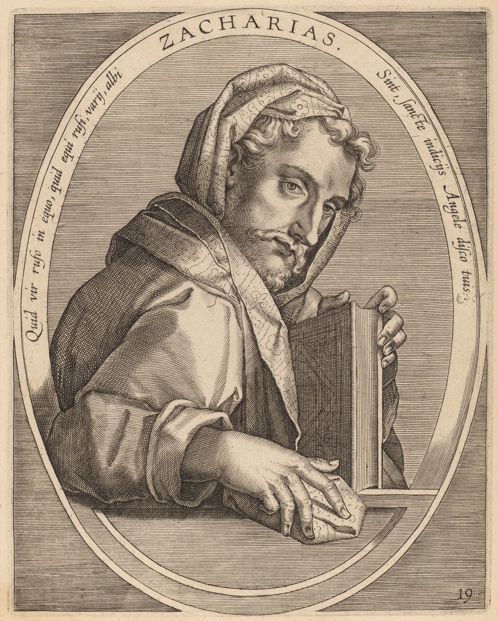 Zacharias door Theodor Galle after Jan van der Straet