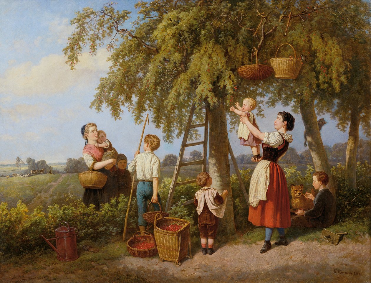 De kersenpluk door Theodor Hosemann