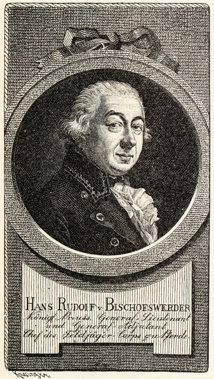 Johann Hans Rudolf von Bischoffwerder 1741-1803. door Theodor Knesing