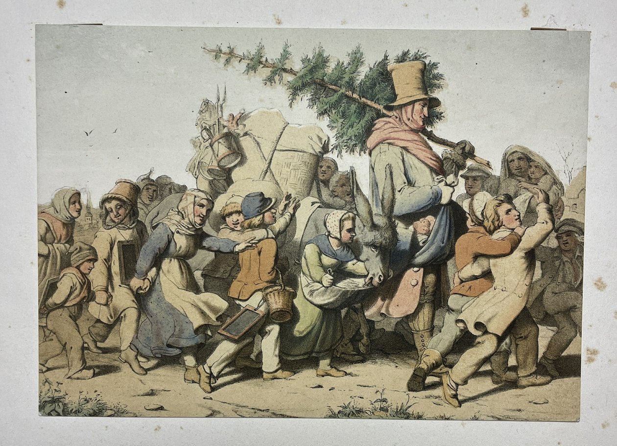 Sint-Nicolaas omringd door kinderen door Theodor Mintrop
