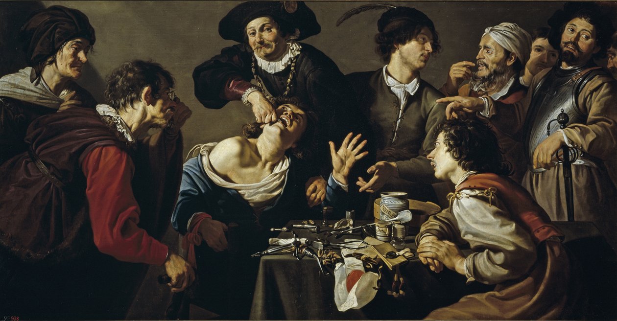 De kwakzalver, 1620-1625 door Theodor Rombouts