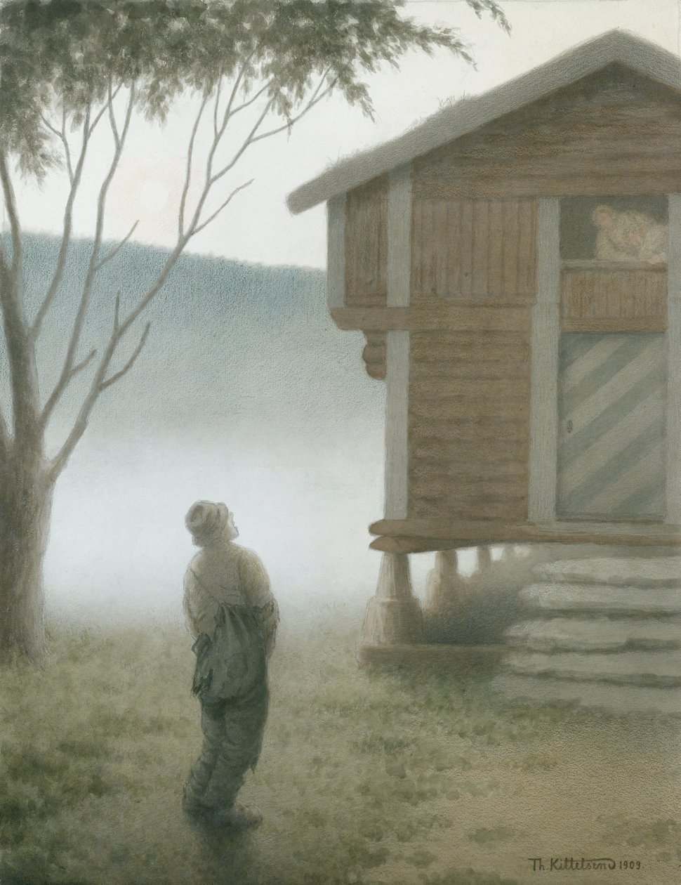 Meisjes, open de deur door Theodor Kittelsen