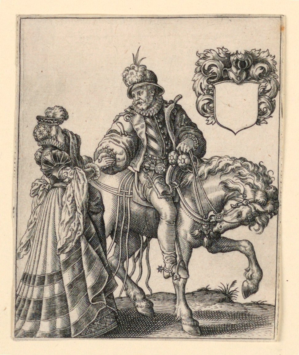 Edelman en Dame door Theodor de Bry