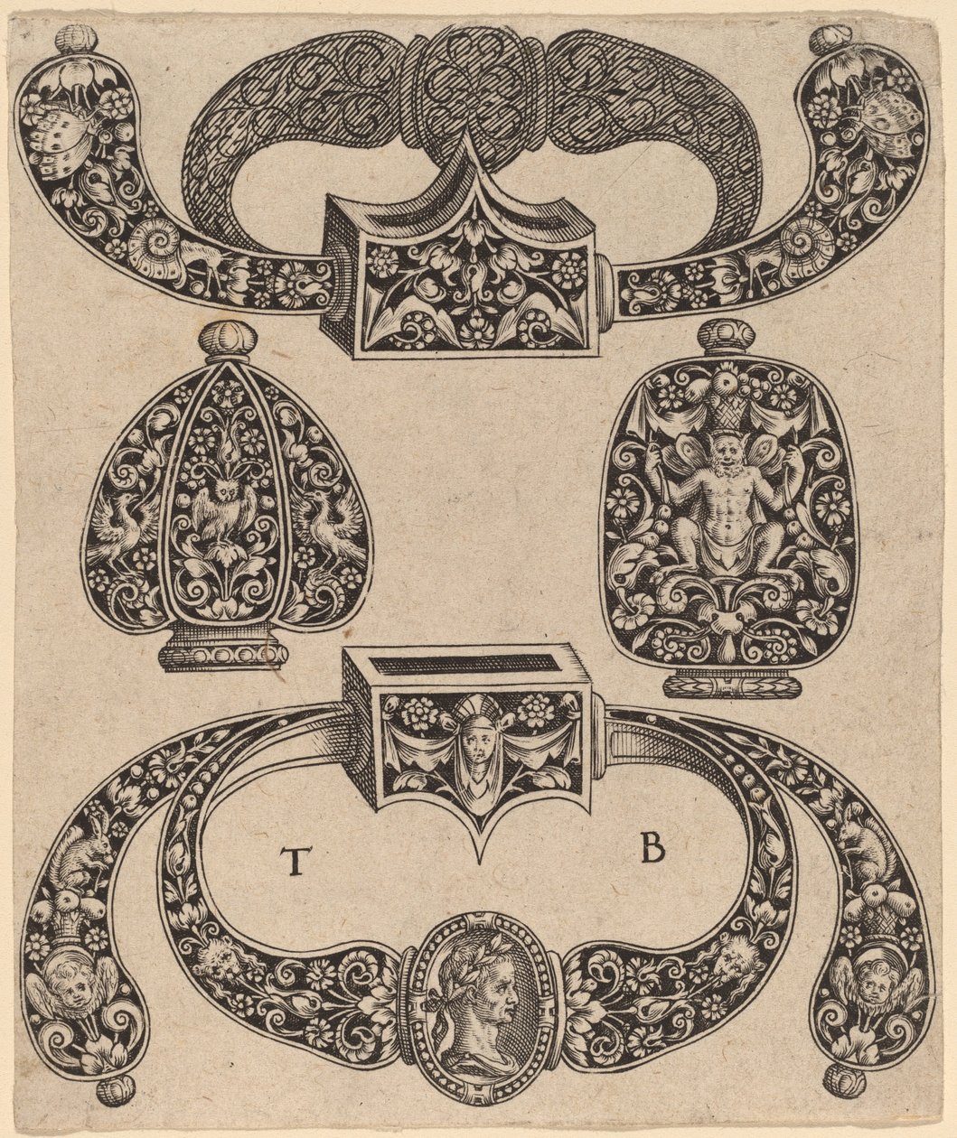 Ornament door Theodor de Bry