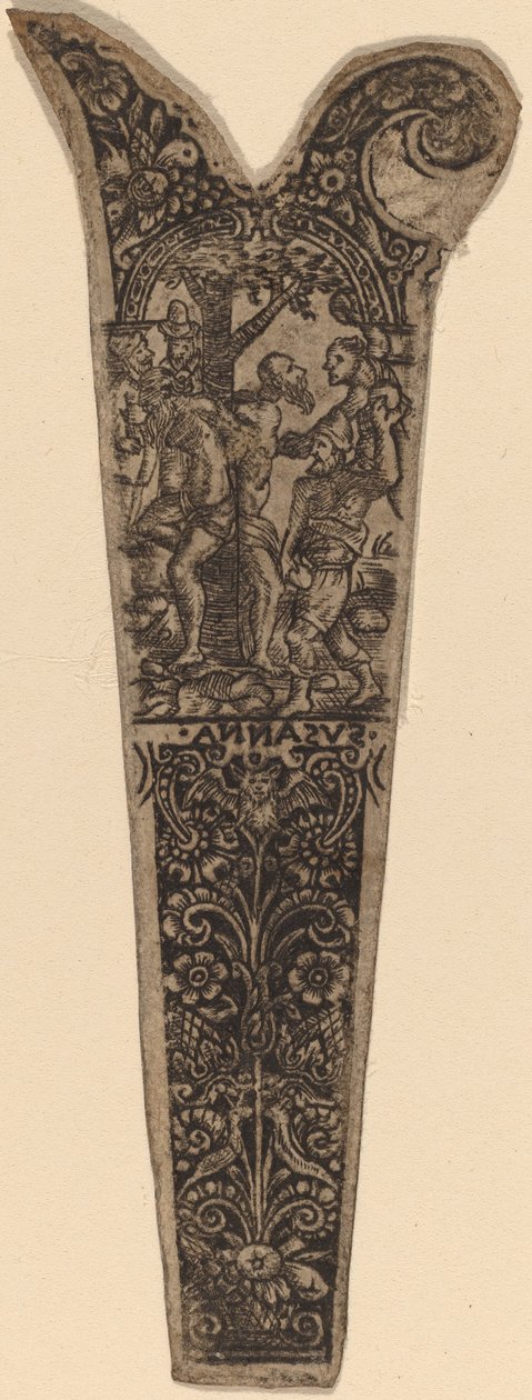 Ornament voor Mesheft door Theodor de Bry