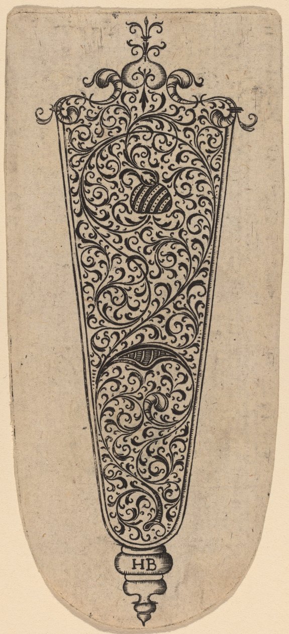 Ornament voor Mesheft door Theodor de Bry