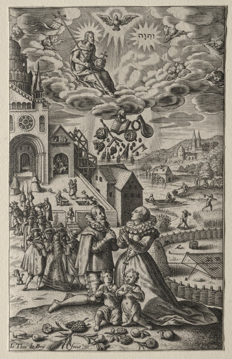 Gebed door Theodor de Bry