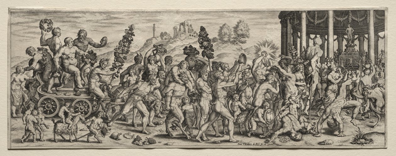 Triomf van Bacchus door Theodor de Bry