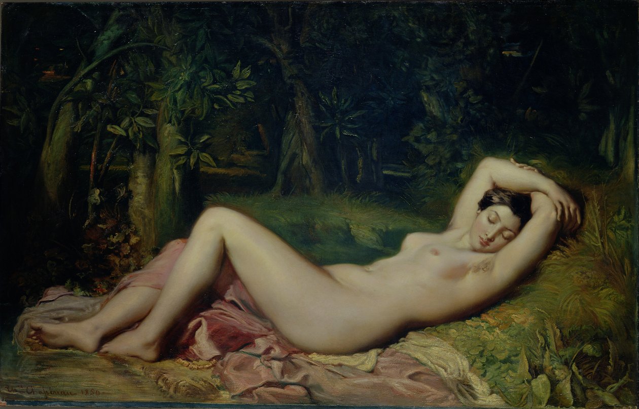 Slapende Nimf, 1850 door Théodore Chassériau