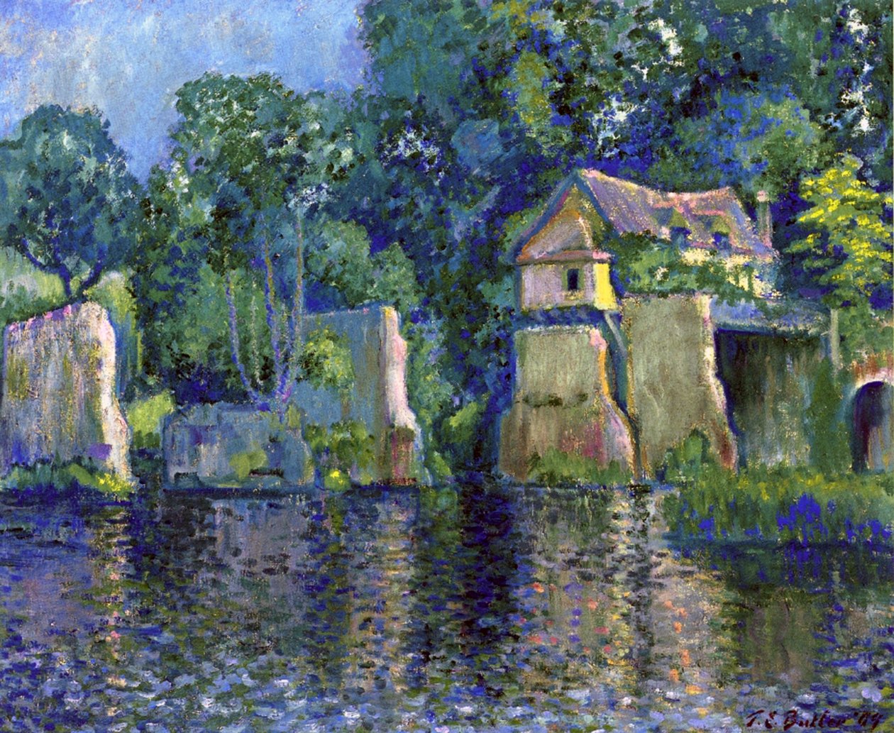 Vernon, nabij Giverny door Theodore Earl Butler