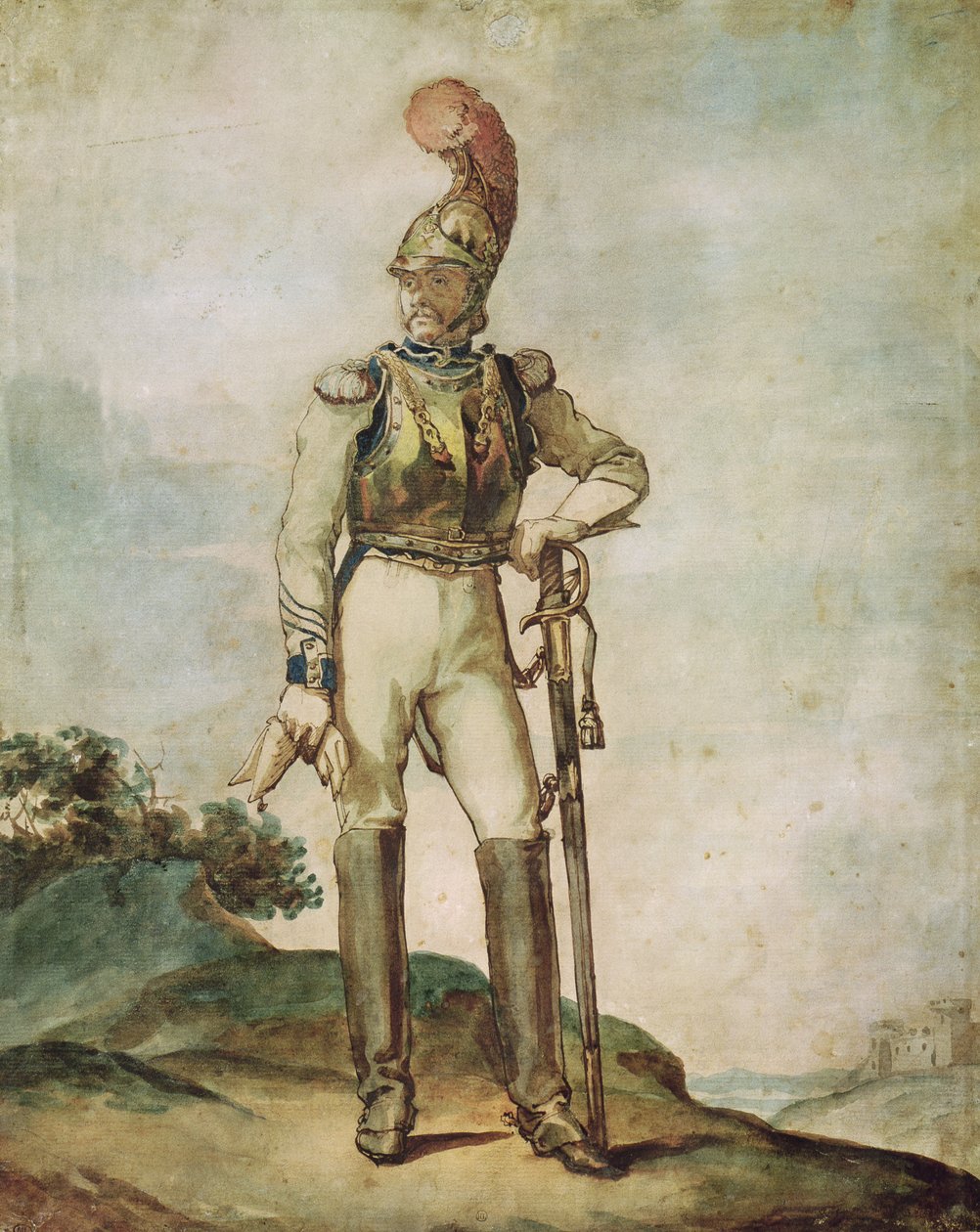 Cuirassier door Theodore Gericault