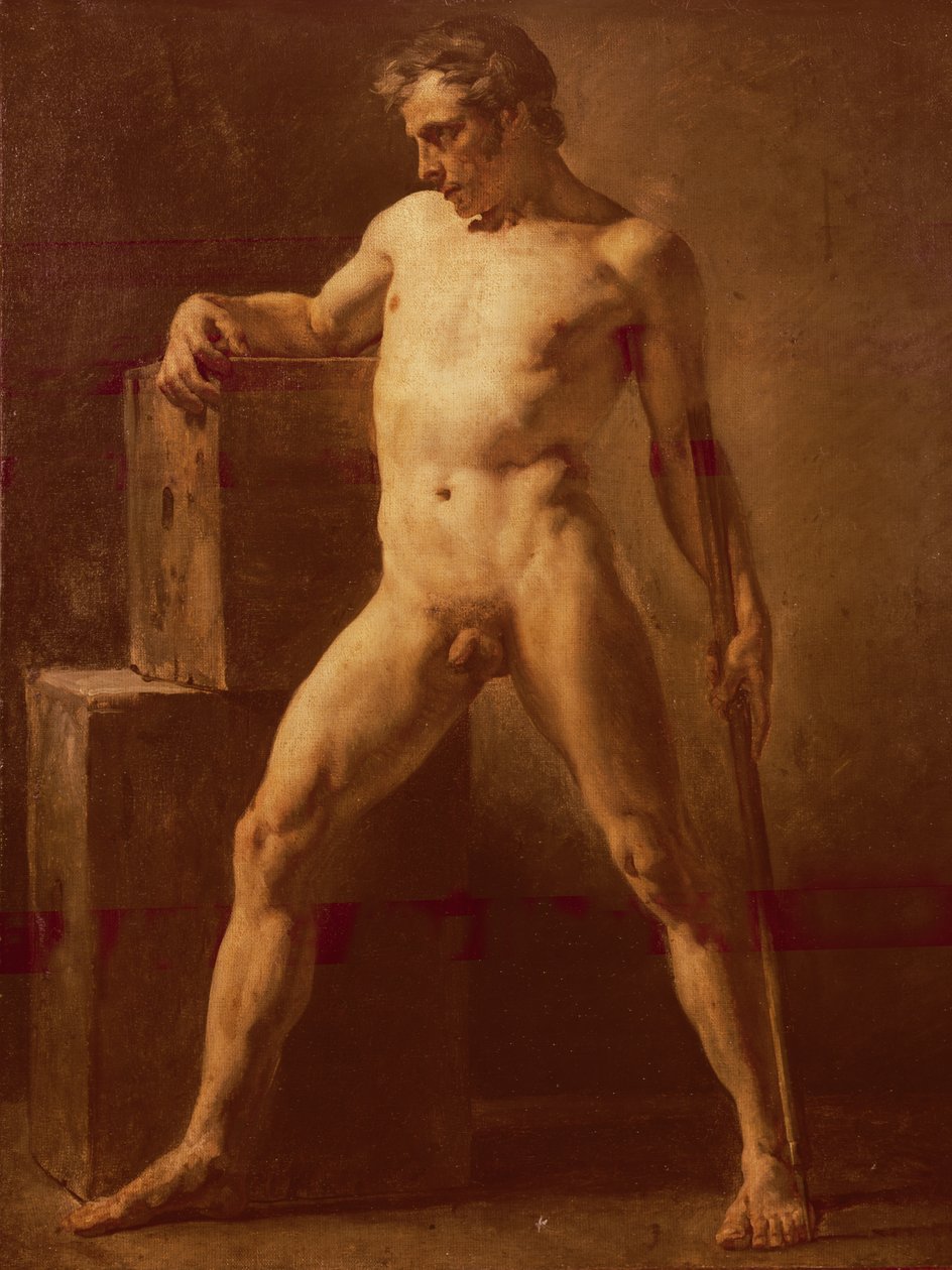 Mannenacademie door Theodore Gericault