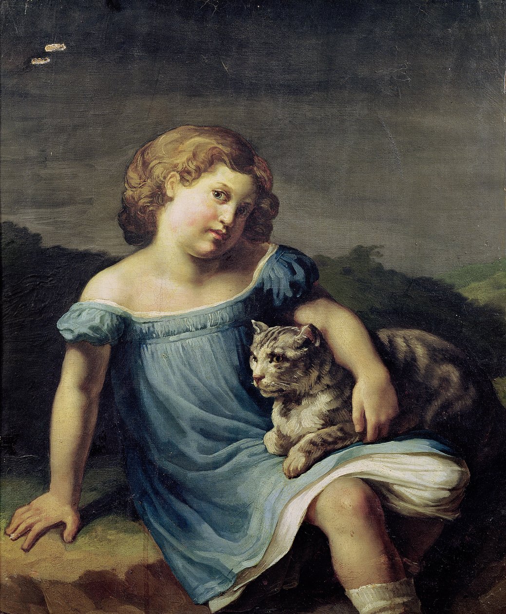 Portret van Louise Vernet als kind, 1818-19 door Theodore Gericault