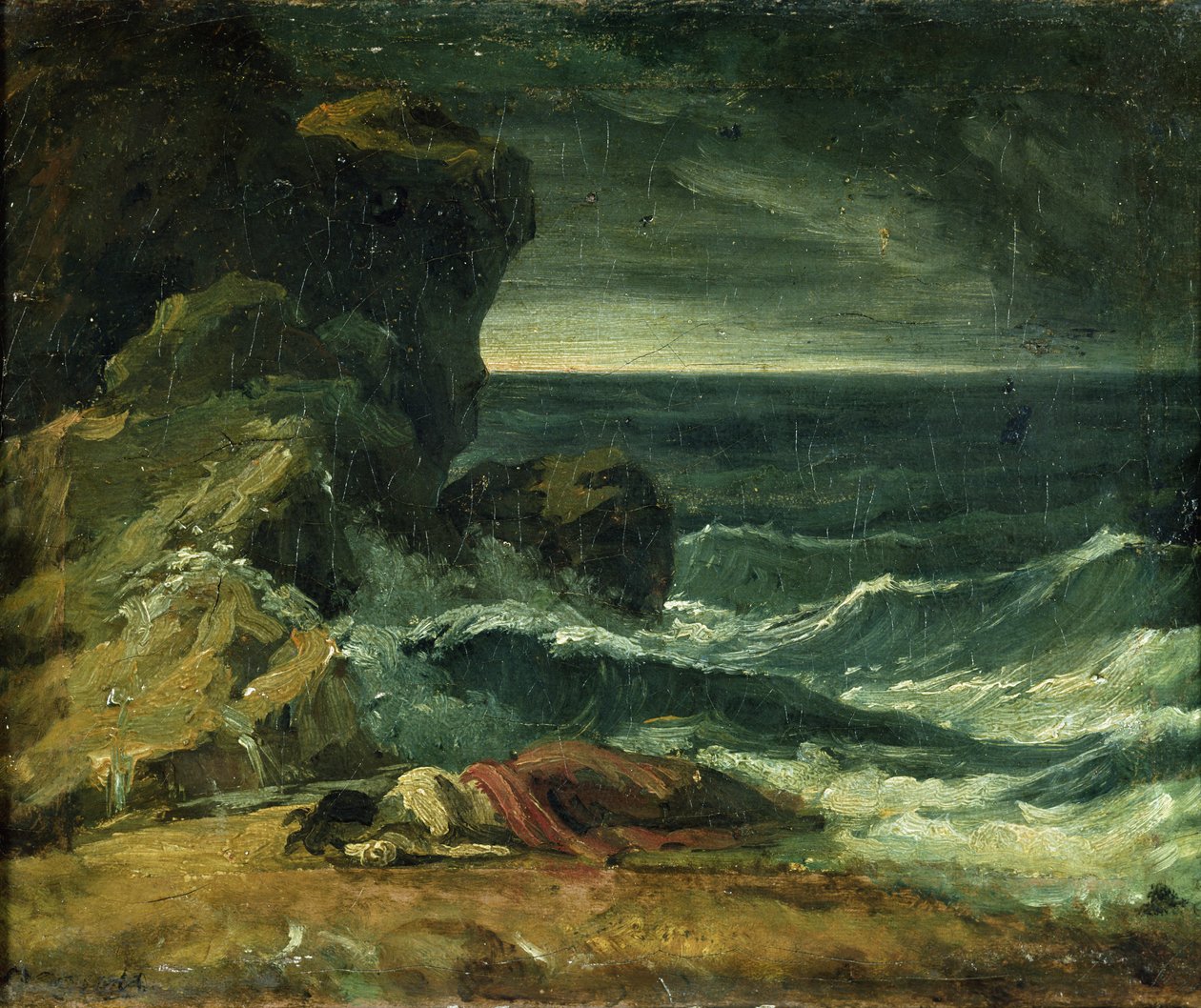 De storm of het wrak door Theodore Gericault