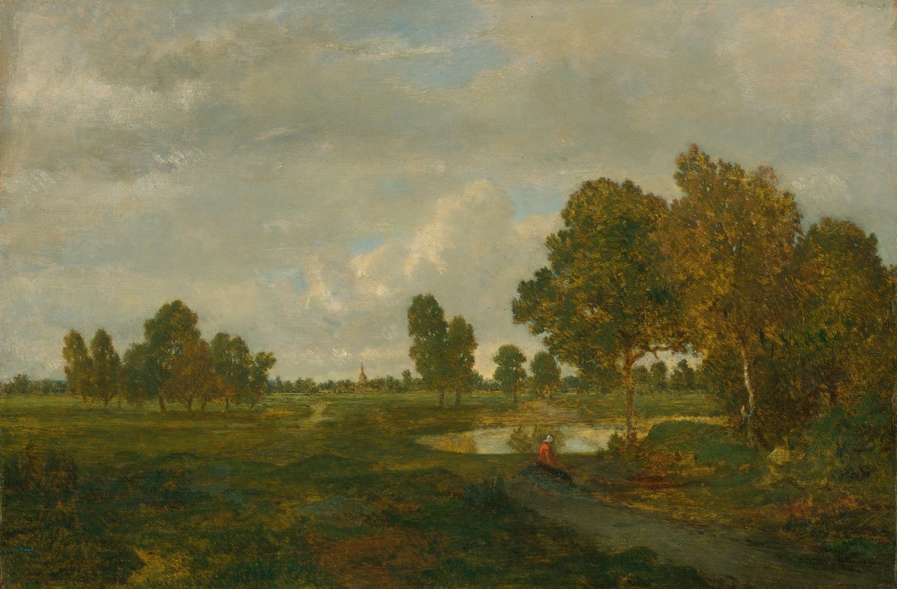 De vijver door Pierre Etienne Theodore Rousseau