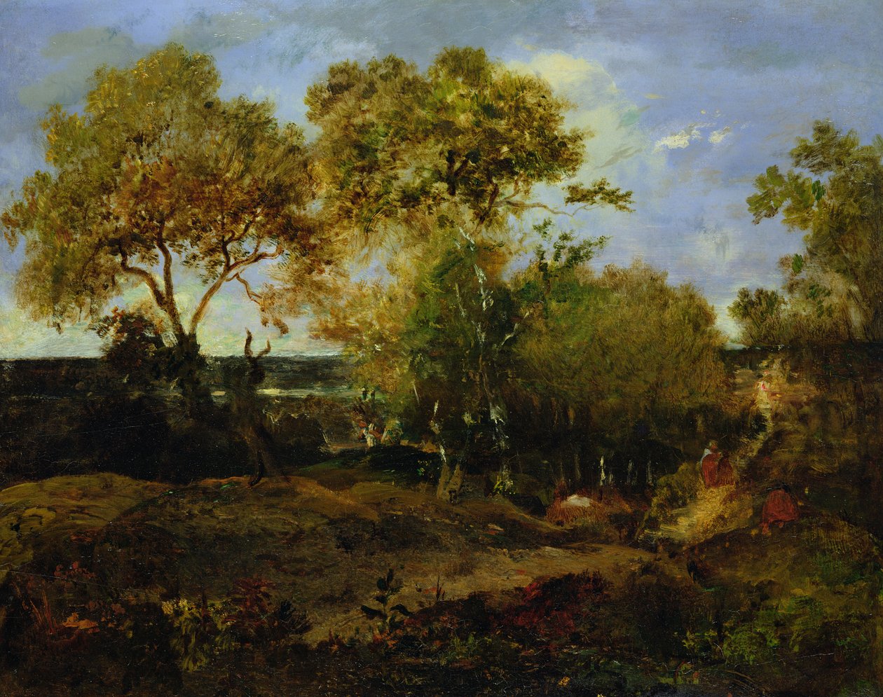 Het einde van de herfst door Pierre Etienne Theodore Rousseau