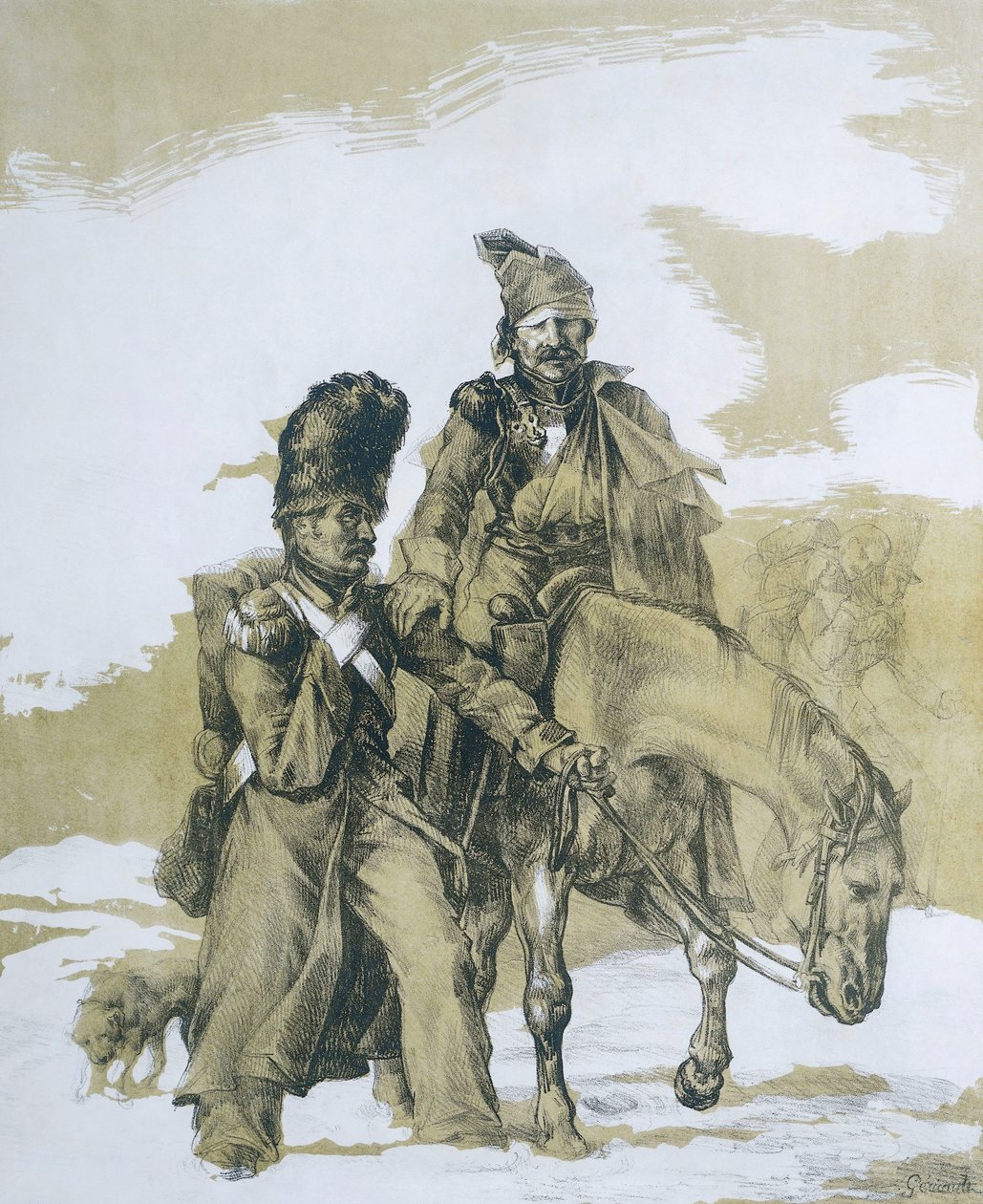 Terugtocht uit Moskou door Theodore (after) Gericault