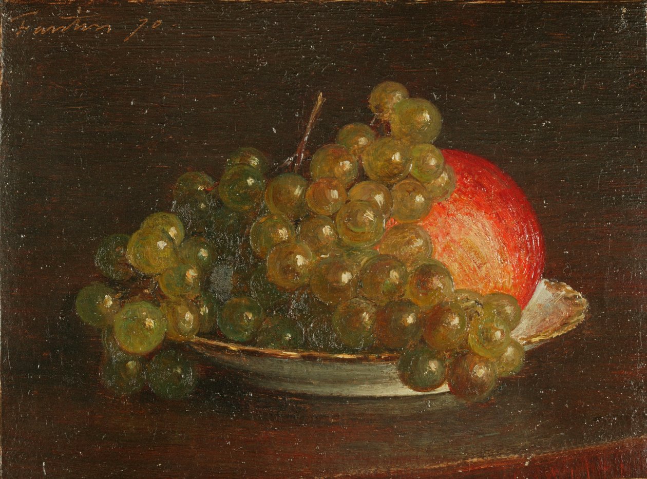 Druiven en een Appel door Theodore Fantin Latour