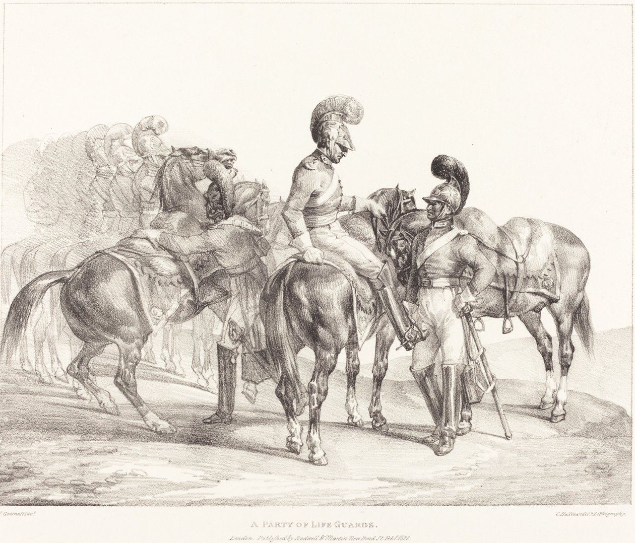 Een Groep Lijfwachten door Theodore Gericault