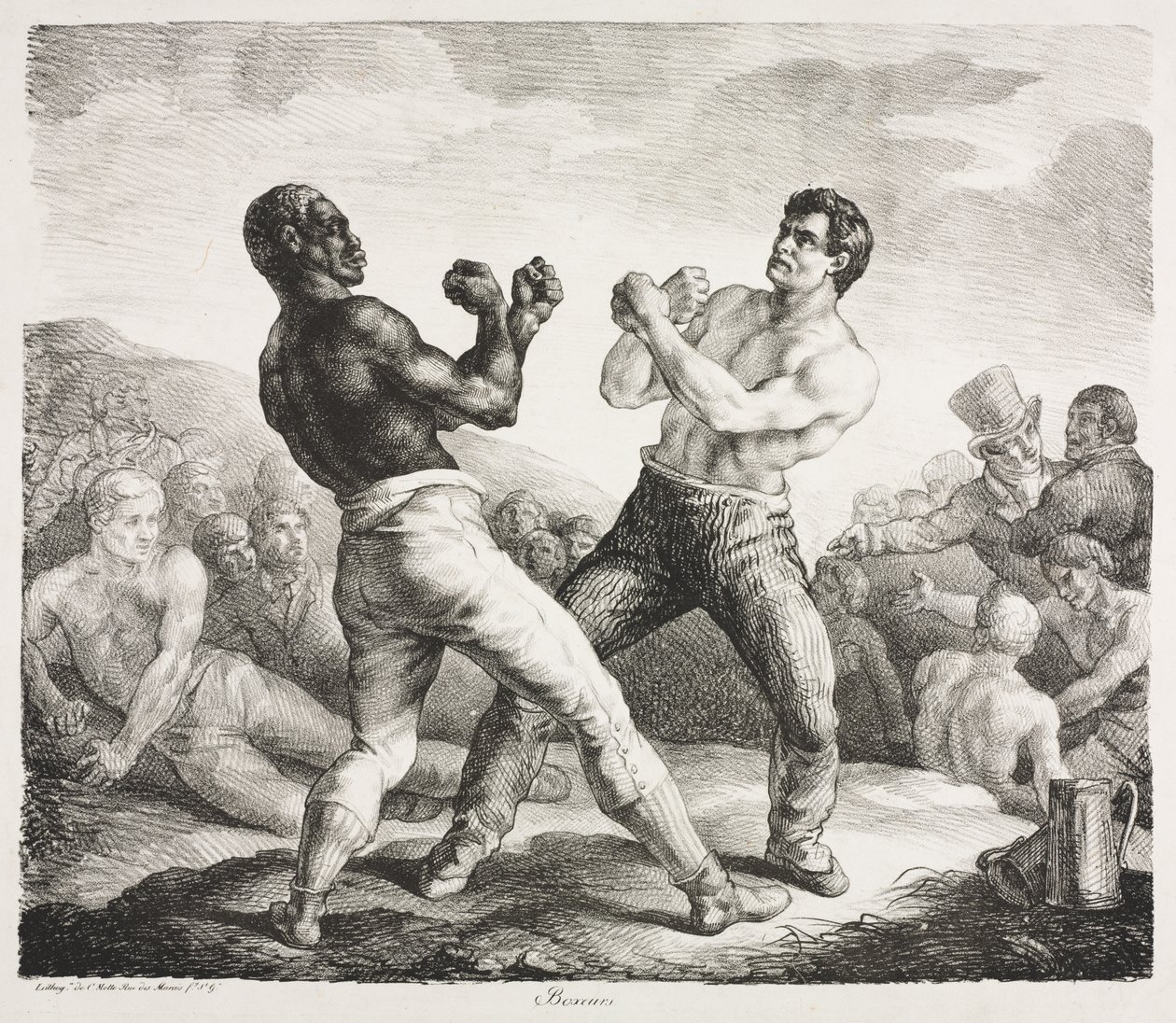 Boksers door Theodore Gericault