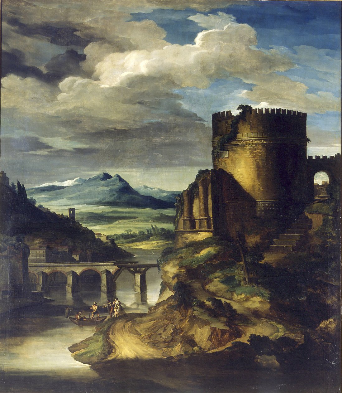 Landschap met een graf door Theodore Gericault