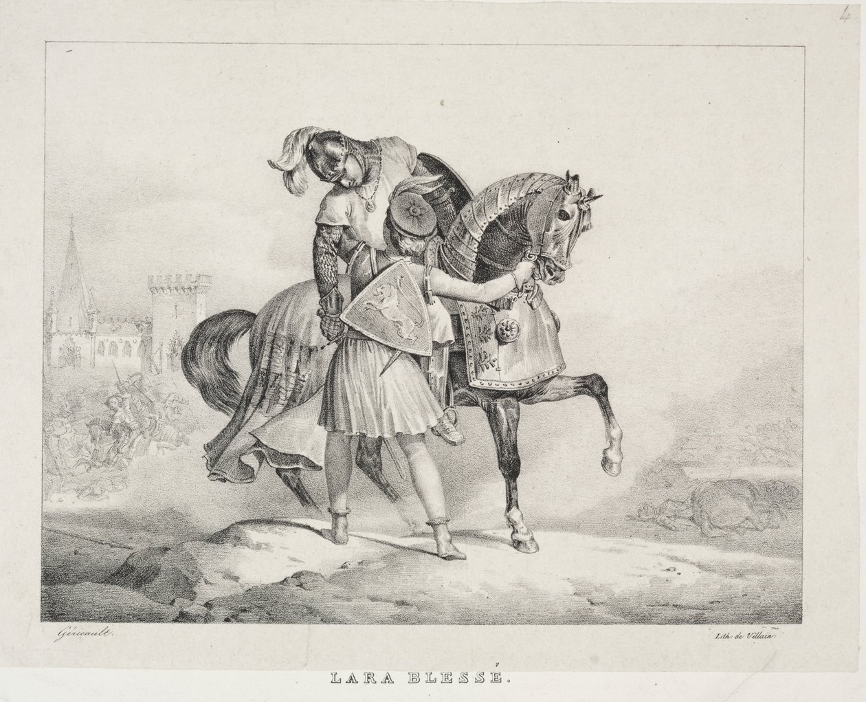 Lara Gewond door Theodore Gericault