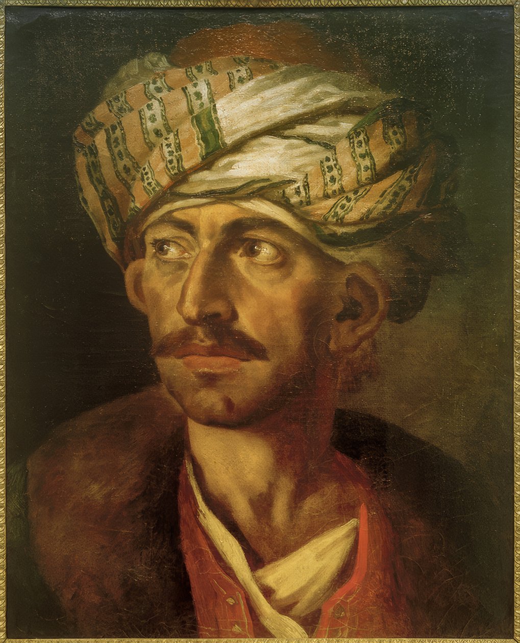 Mannelijk portret (vermoedelijk Mustafa) door Theodore Gericault