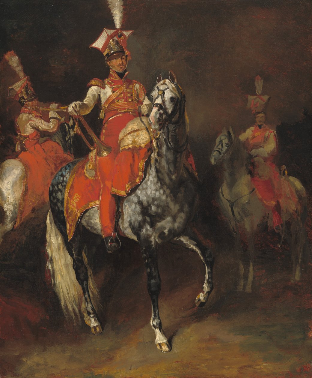 Bereden Trompetters van Napoleons Keizerlijke Garde door Theodore Gericault