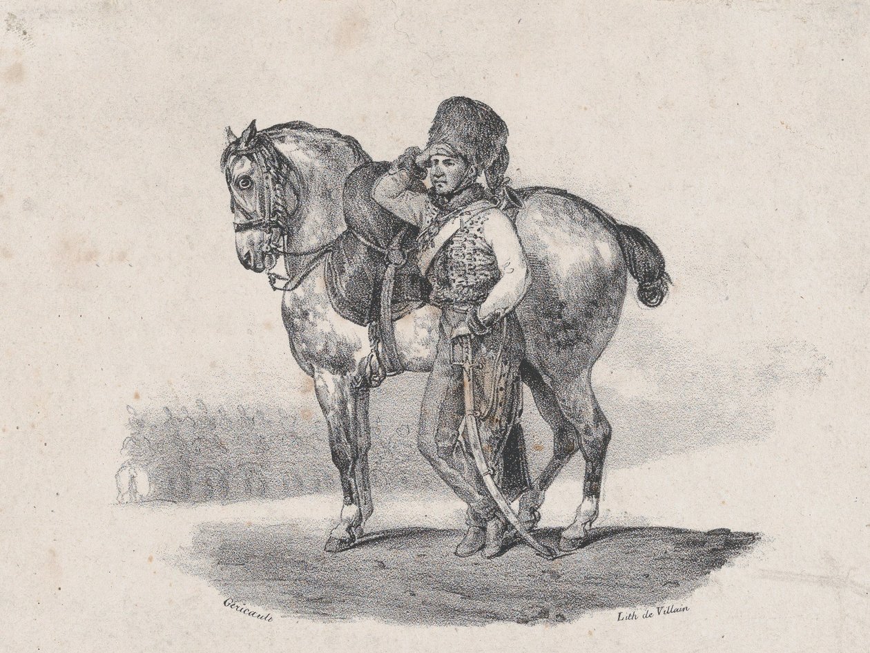 De Trompet van de Hussards, 1823 door Theodore Gericault