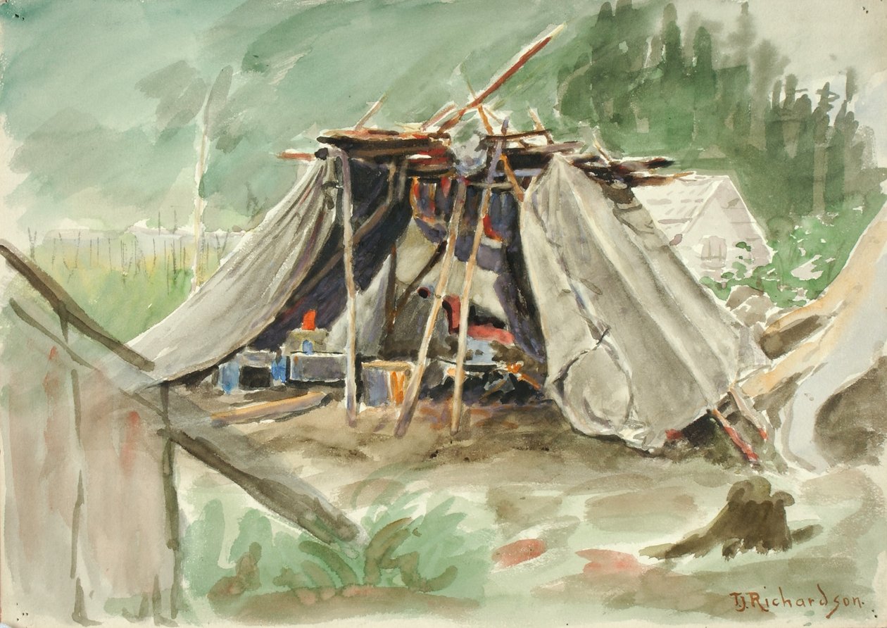 Indian Camp, Alaska door Theodore J. Richardson