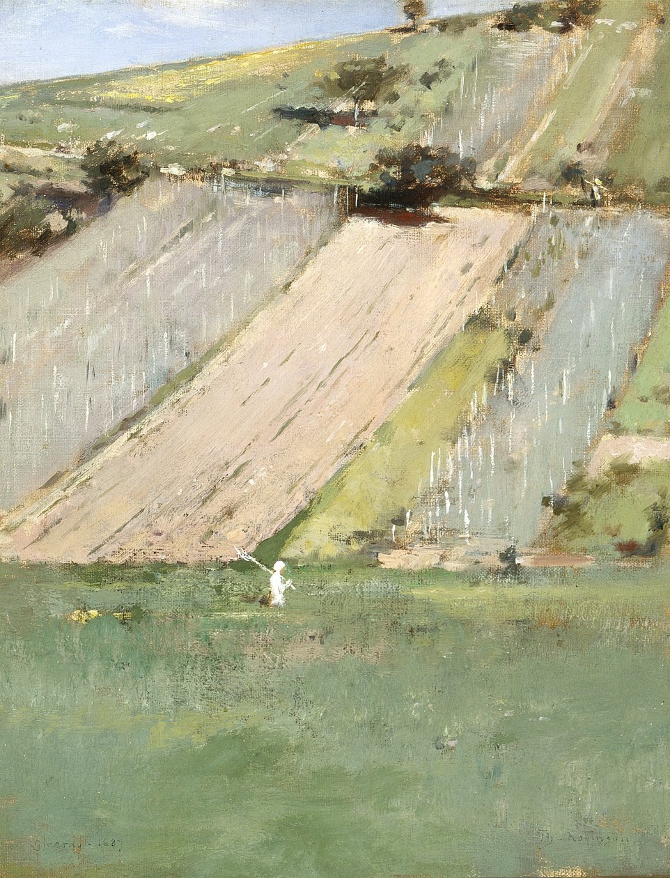 Een Heuvel, Giverny door Theodore Robinson
