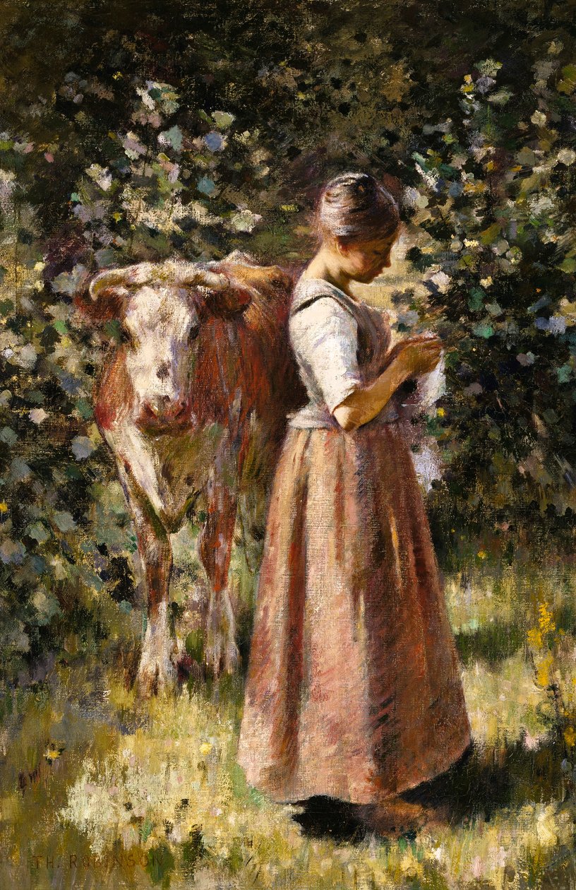 La Vachère door Theodore Robinson
