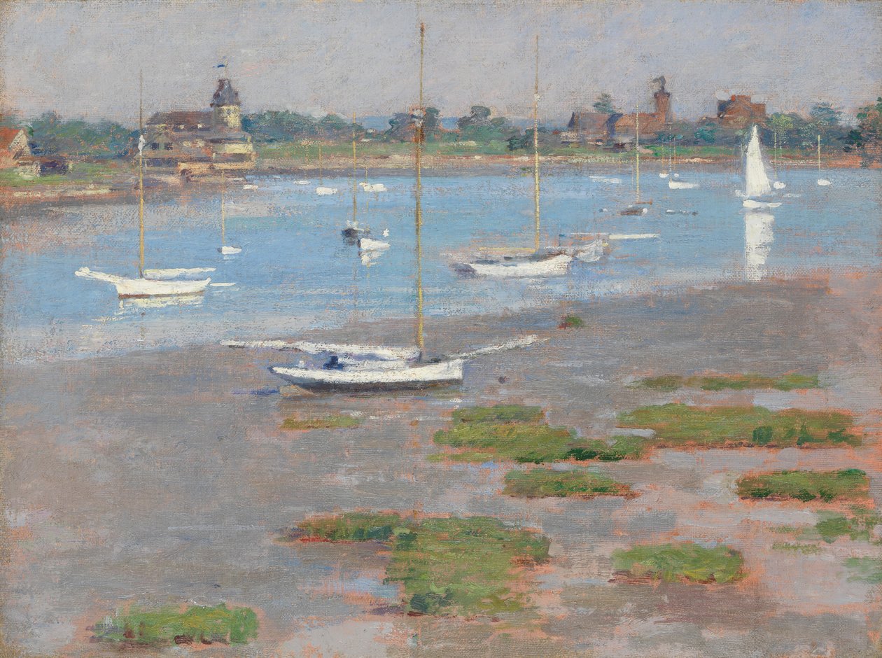 Laagwater, Riverside Yacht Club, 1894 door Theodore Robinson