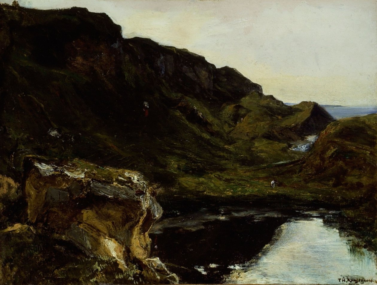 Landschap, ca. 1835 door Theodore Rousseau