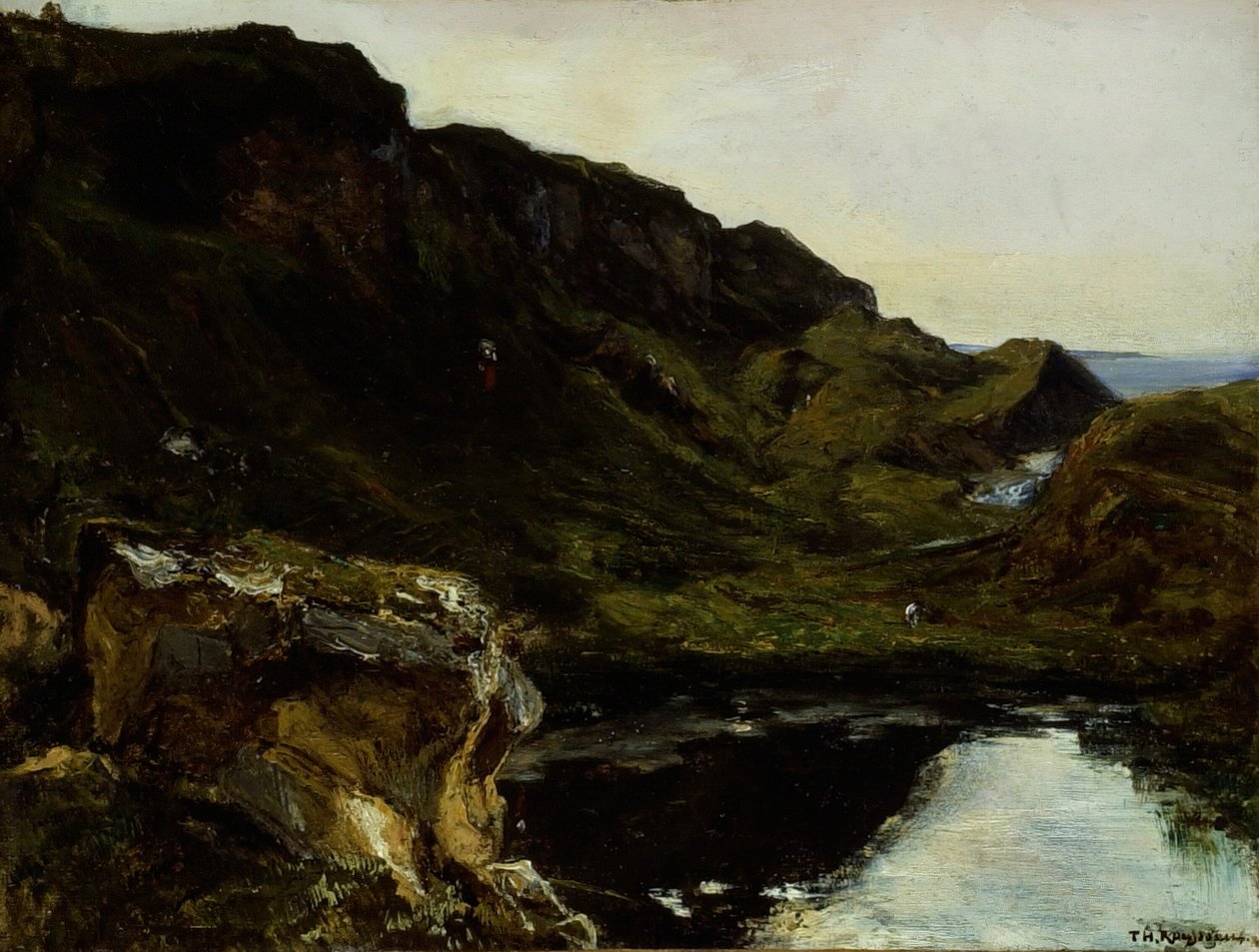 Landschap door Theodore Rousseau