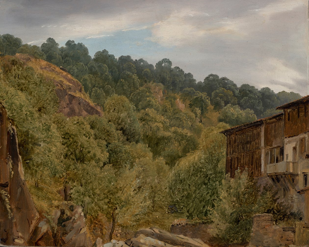 Landschap in de Auvergne door Theodore Rousseau