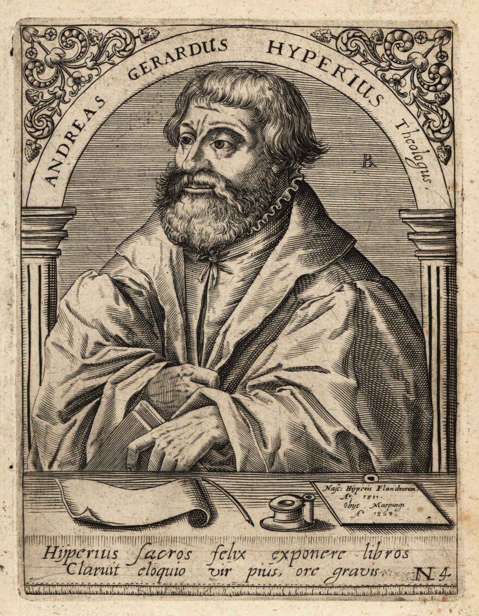 Andreas Gerhard Hyperius door Theodore de Bry